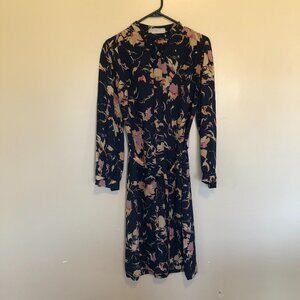 Vintage Lanvin Paris / New York Kennedy Belted Dress Size 10
